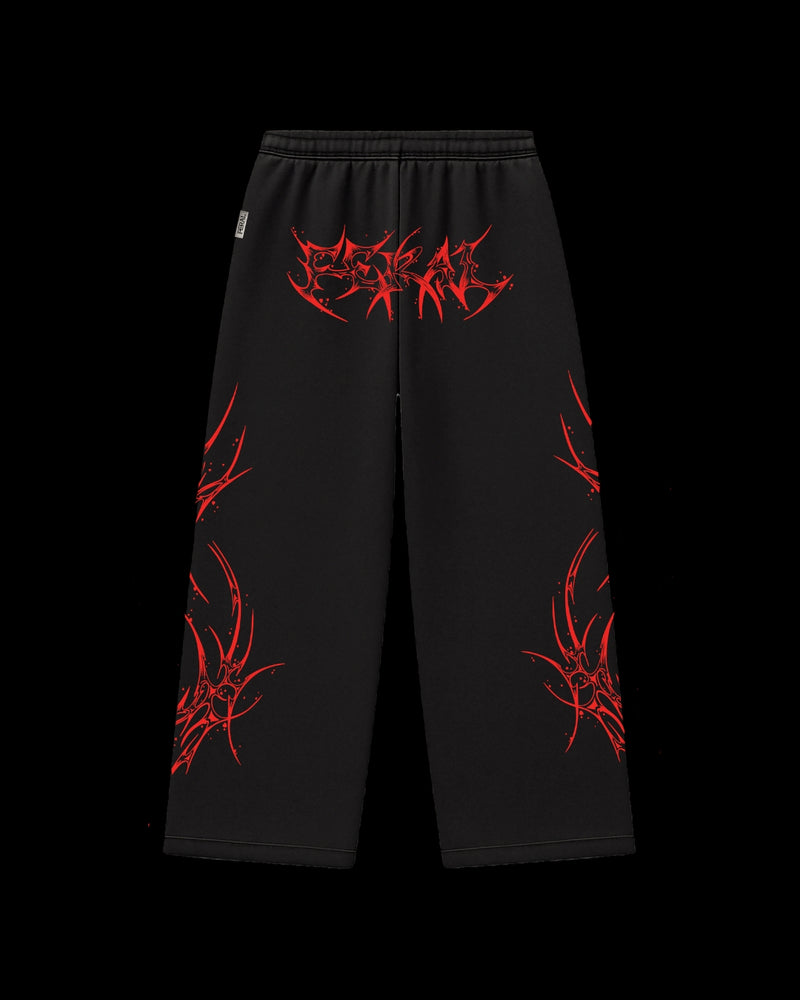 ROGUE WIDE-LEG SWEATPANTS RED
