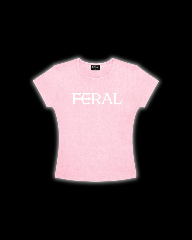 FERAL PINK BABY TEE