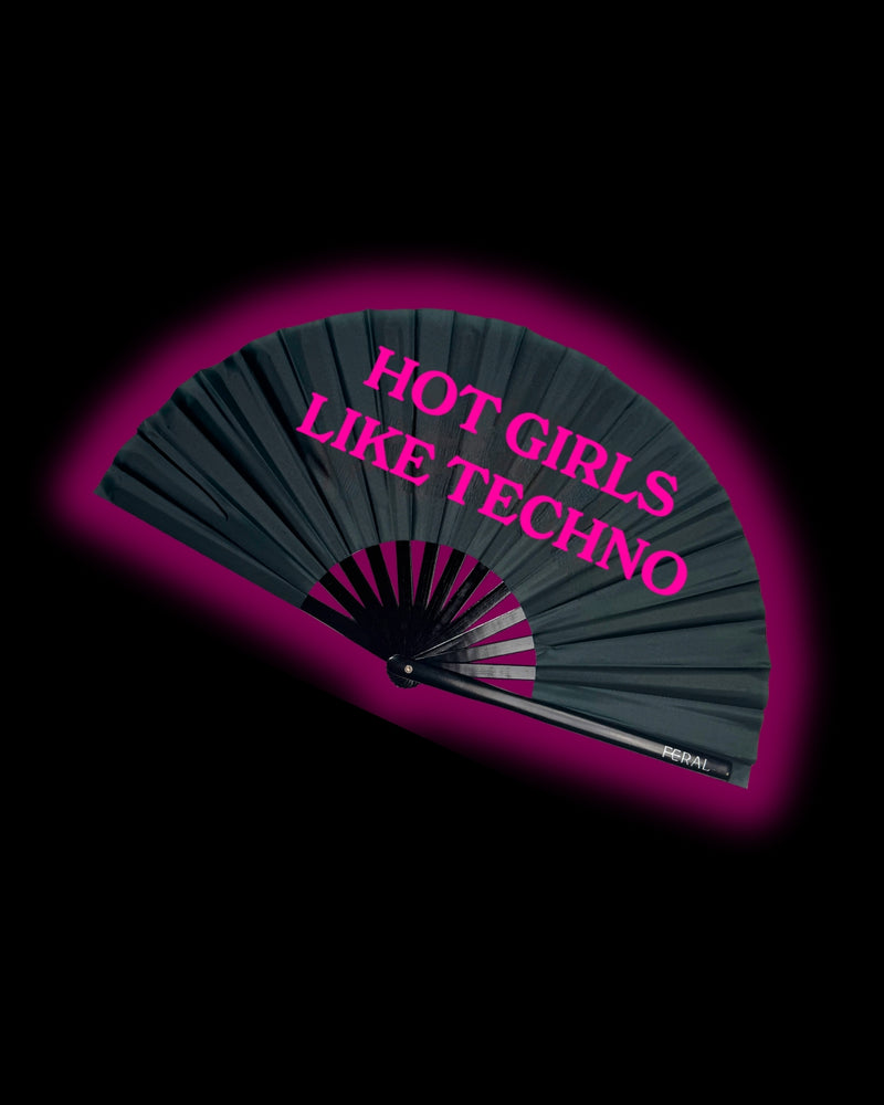 HOT GIRLS LIKE TECHNO FAN PINK UV