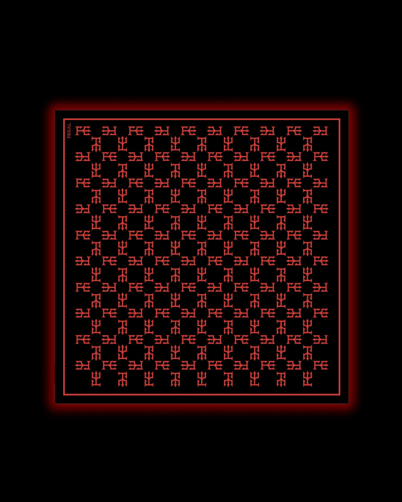 MONOGRAM BANDANA RED
