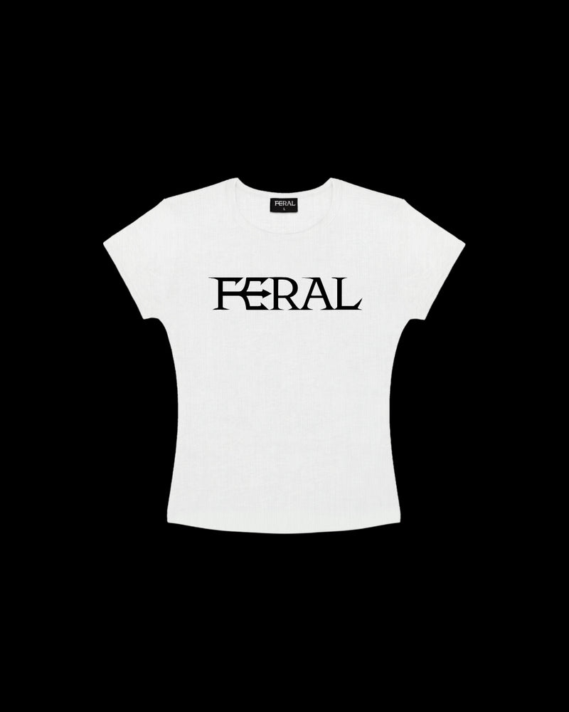 FERAL WHITE BABY TEE