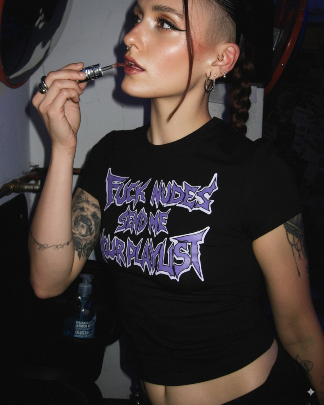 FUCK NUDES SEND ME YOUR PLAYLIST BABY TEE