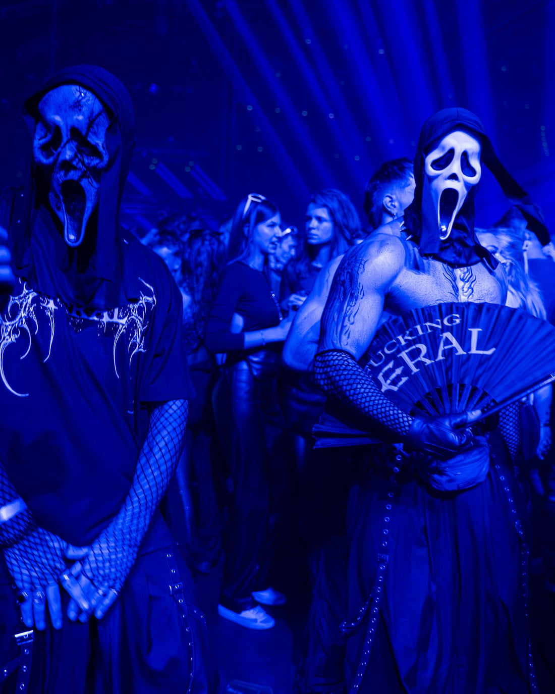 Crowd on a hard techno dancefloor — the universal scene across subgenres