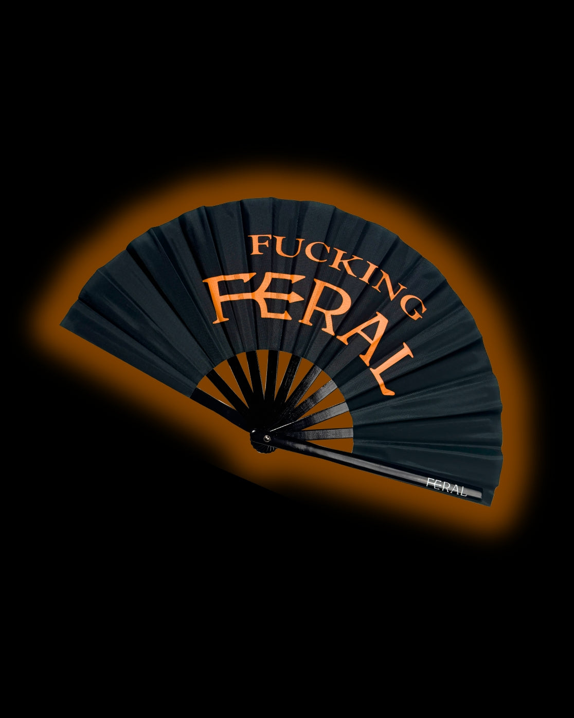 Fucking Feral Orange Festival Fan | Premium Rave Cooling Accessory ...