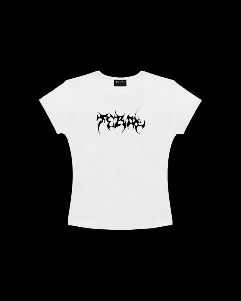 FERAL RAZOR WHITE BABY TEE