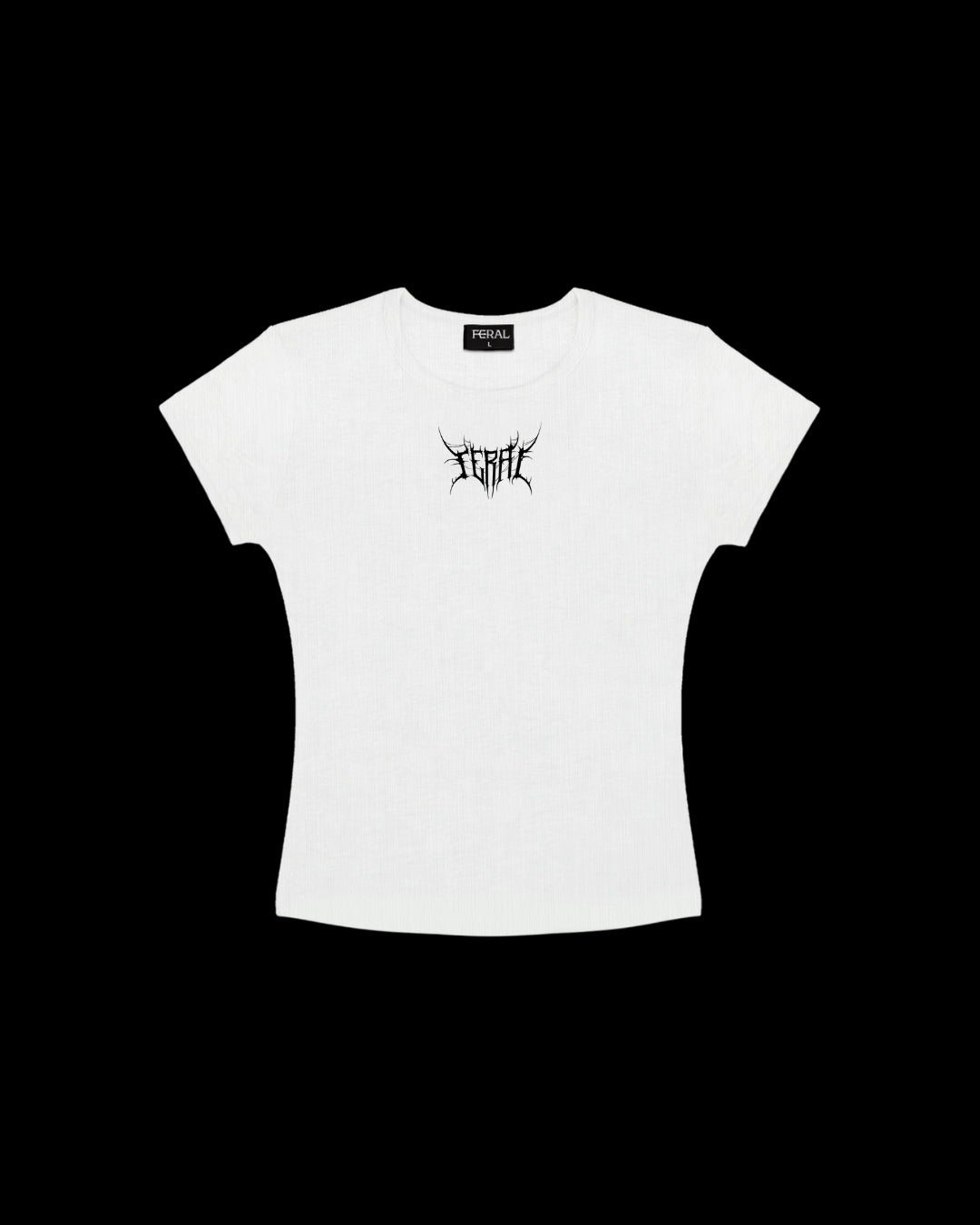 FERAL MARK WHITE BABY TEE