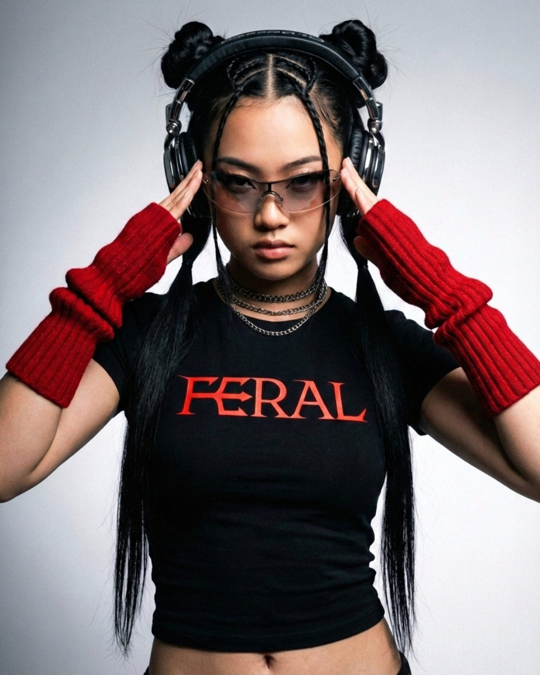 FERAL CRIMSON BABY TEE
