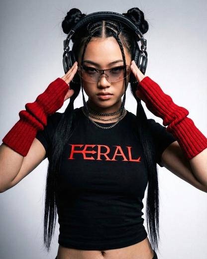 FERAL CRIMSON BABY TEE