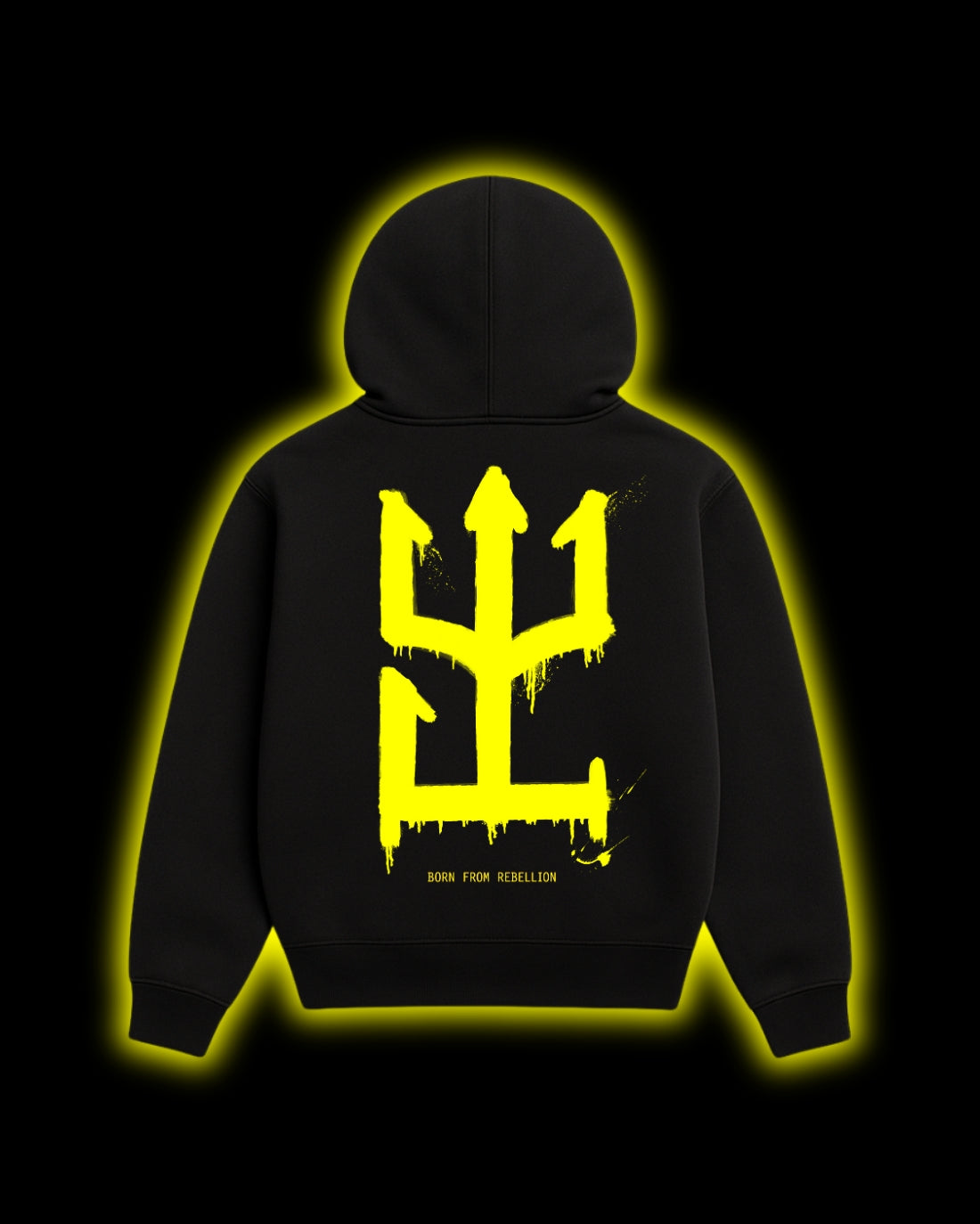 CULT GRAFFITI YELLOW DRIP HOODIE