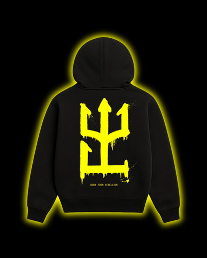 CULT GRAFFITI YELLOW DRIP HOODIE