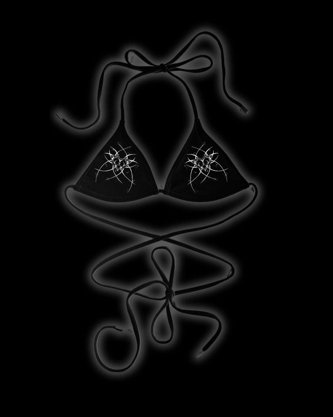 TOXIC ROGUE HEART BLACK BIKINI - Premium BIKINI | Feral Tops