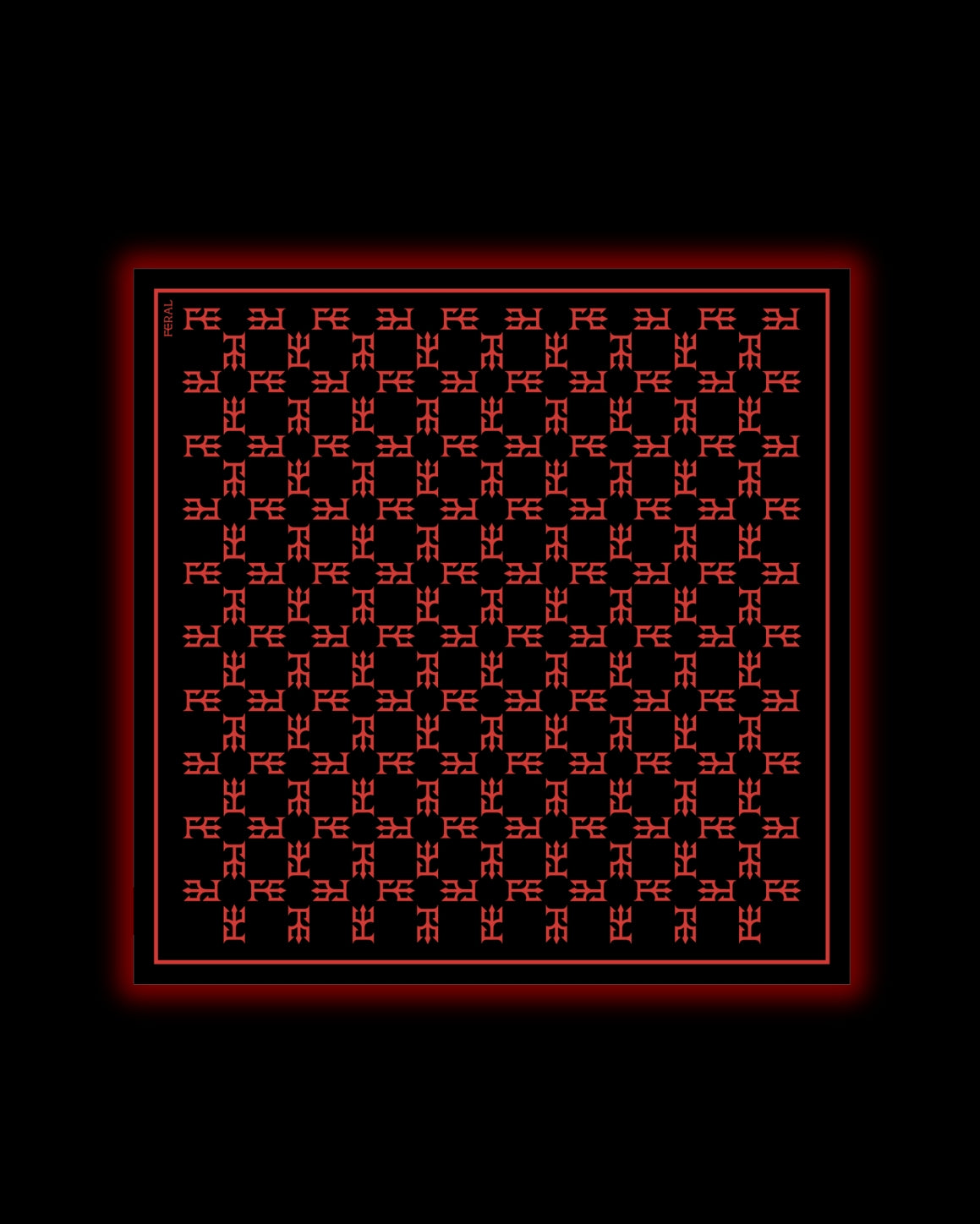 MONOGRAM BANDANA RED