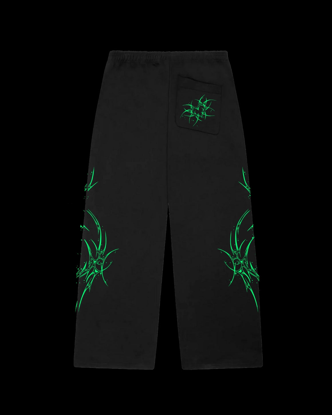 ROGUE WIDE-LEG SWEATPANTS NEON GREEN
