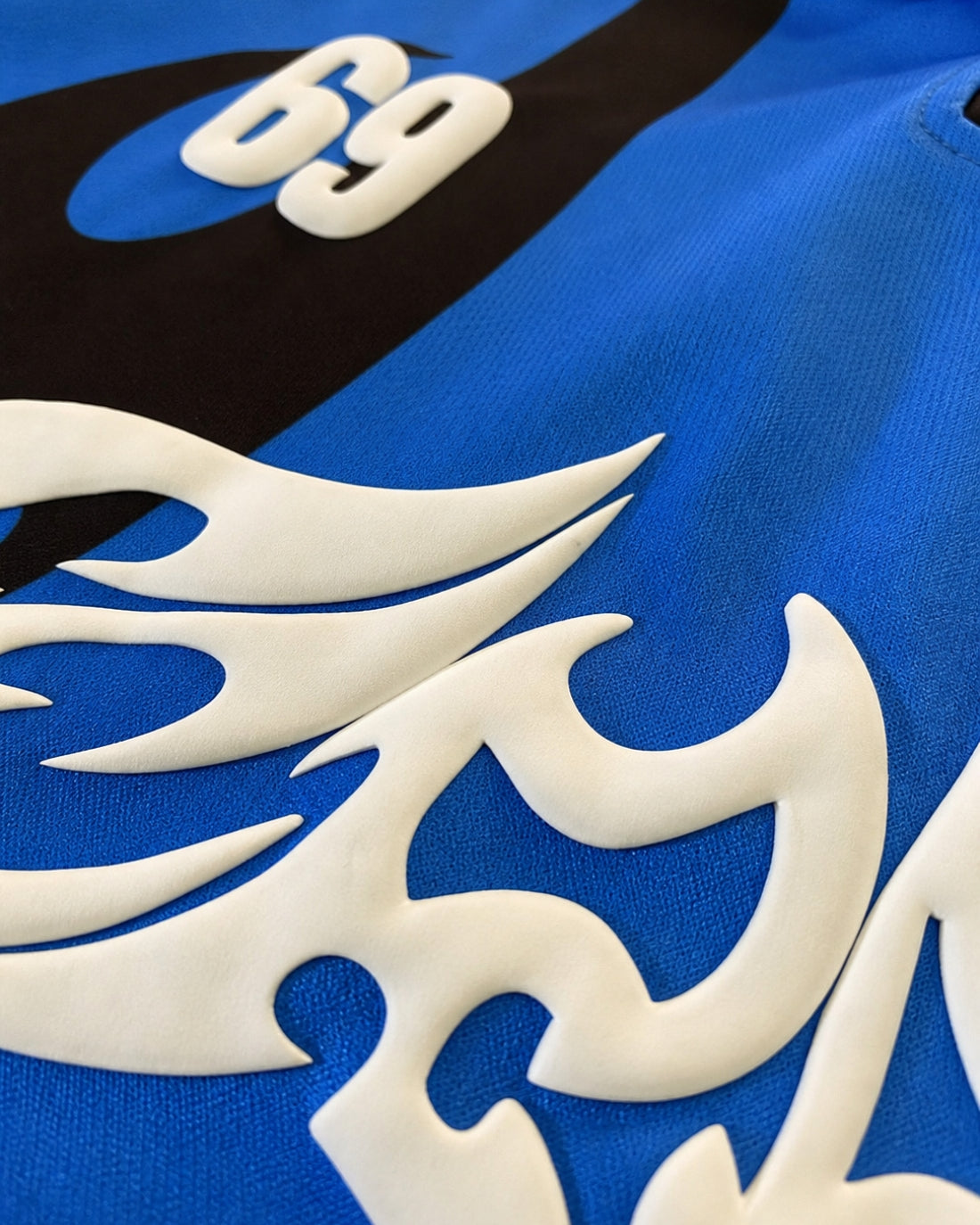 FUCKING FERAL JERSEY raised puff print detail cyber-sigilism tribal