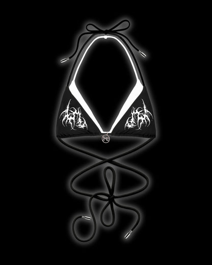 DUAL SIGILISM BIKINI TOP MONOCHROME