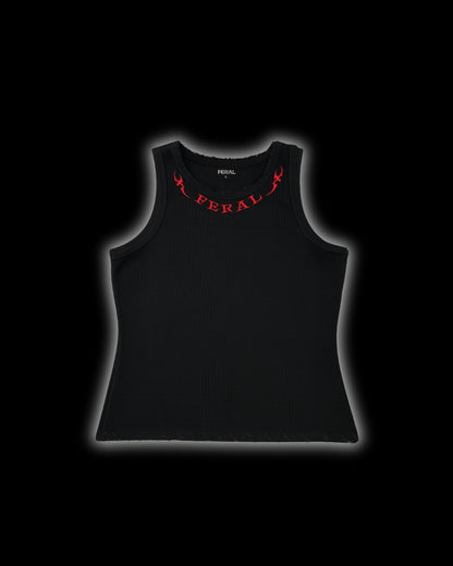 FERAL RED EMBROIDERED VEST