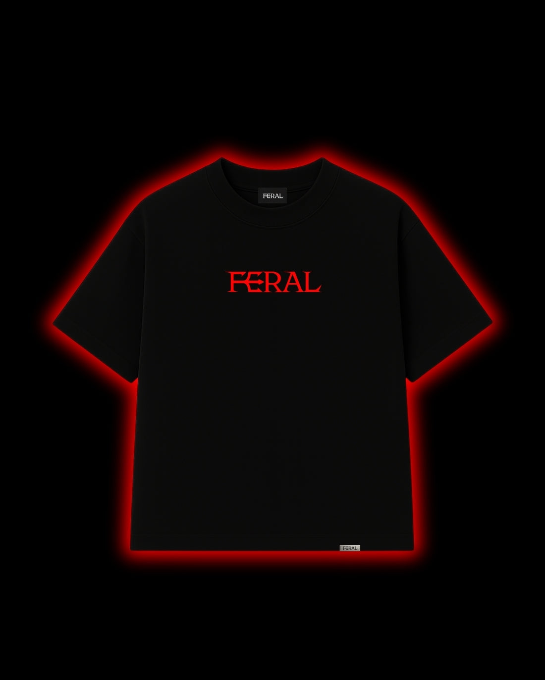 FERAL BLACK RED ESSENTIALS T-Shirt