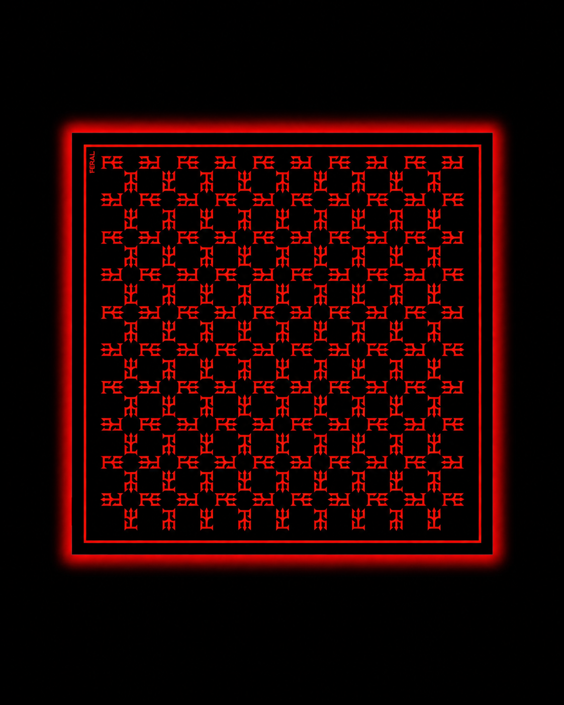 MONOGRAM BANDANA RED