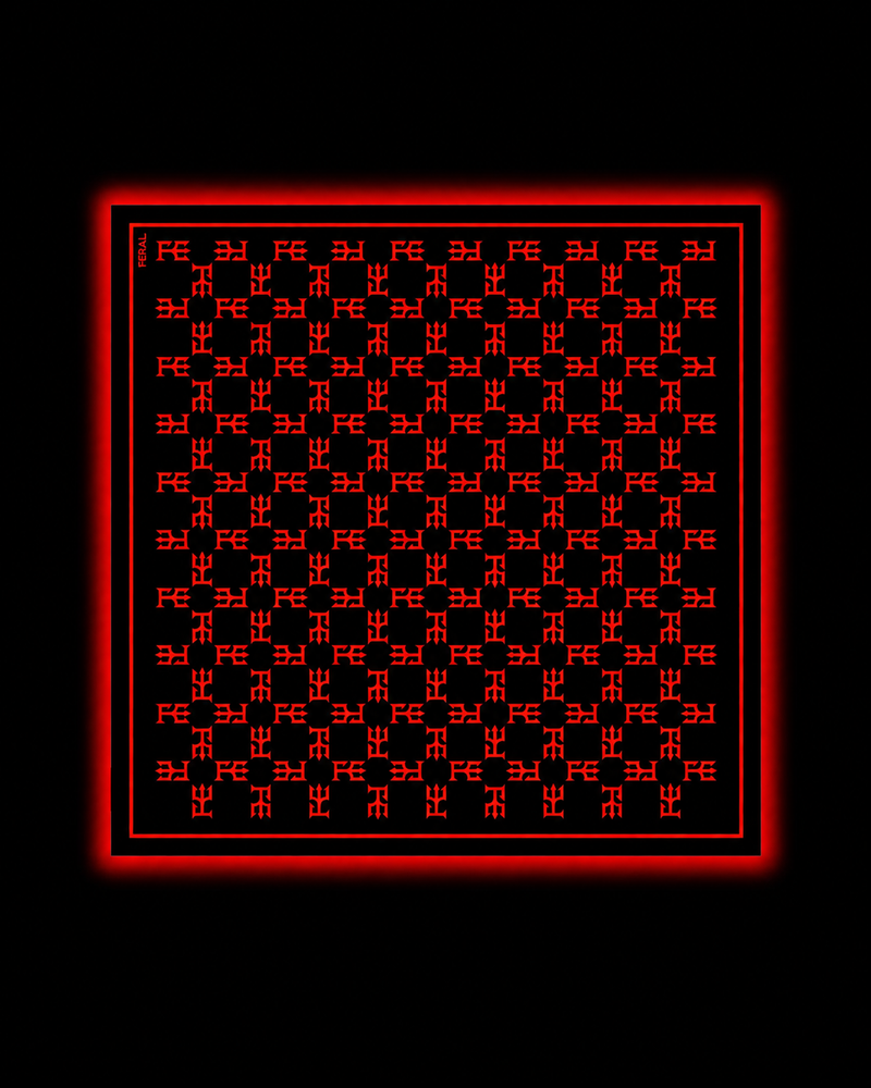 MONOGRAM BANDANA RED