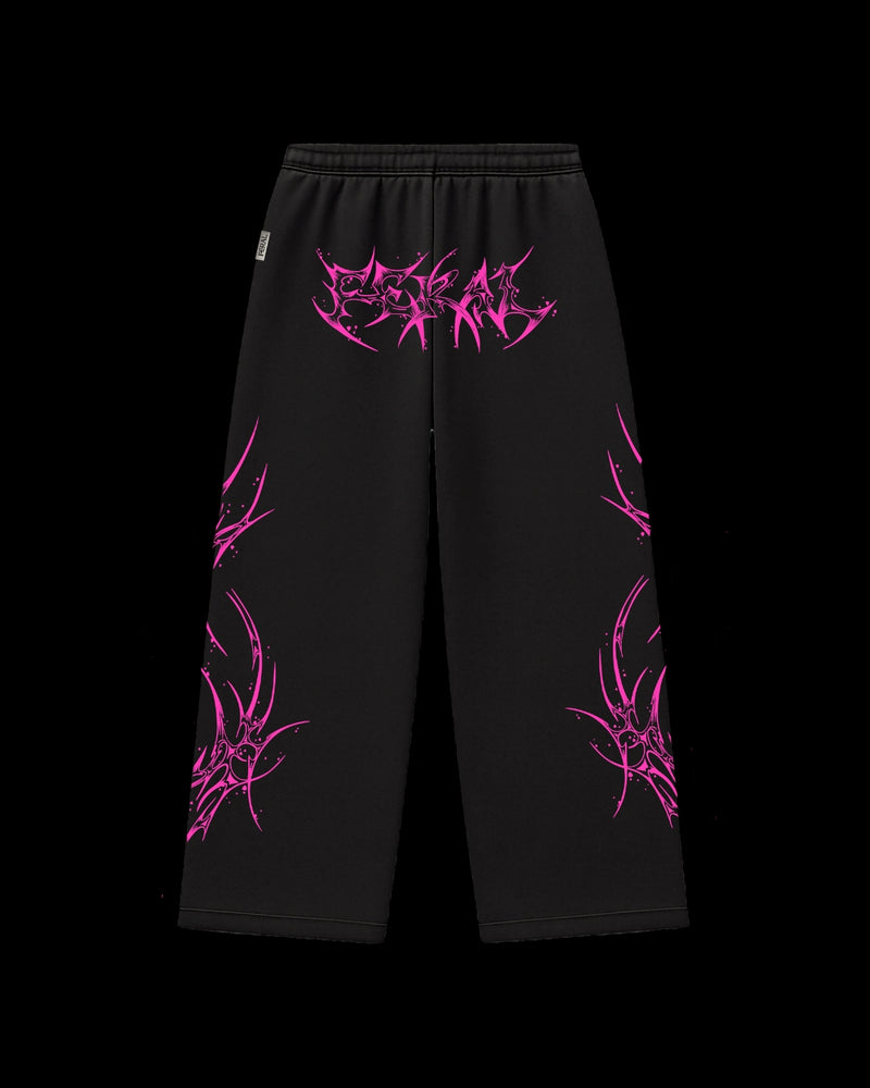 ROGUE WIDE-LEG SWEATPANTS NEON PINK