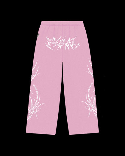 ROGUE WIDE-LEG SWEATPANTS BABY PINK