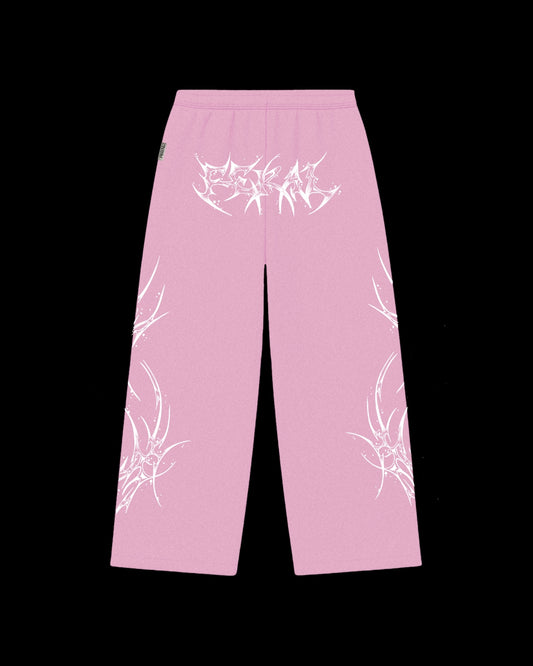 ROGUE WIDE-LEG SWEATPANTS BABY PINK
