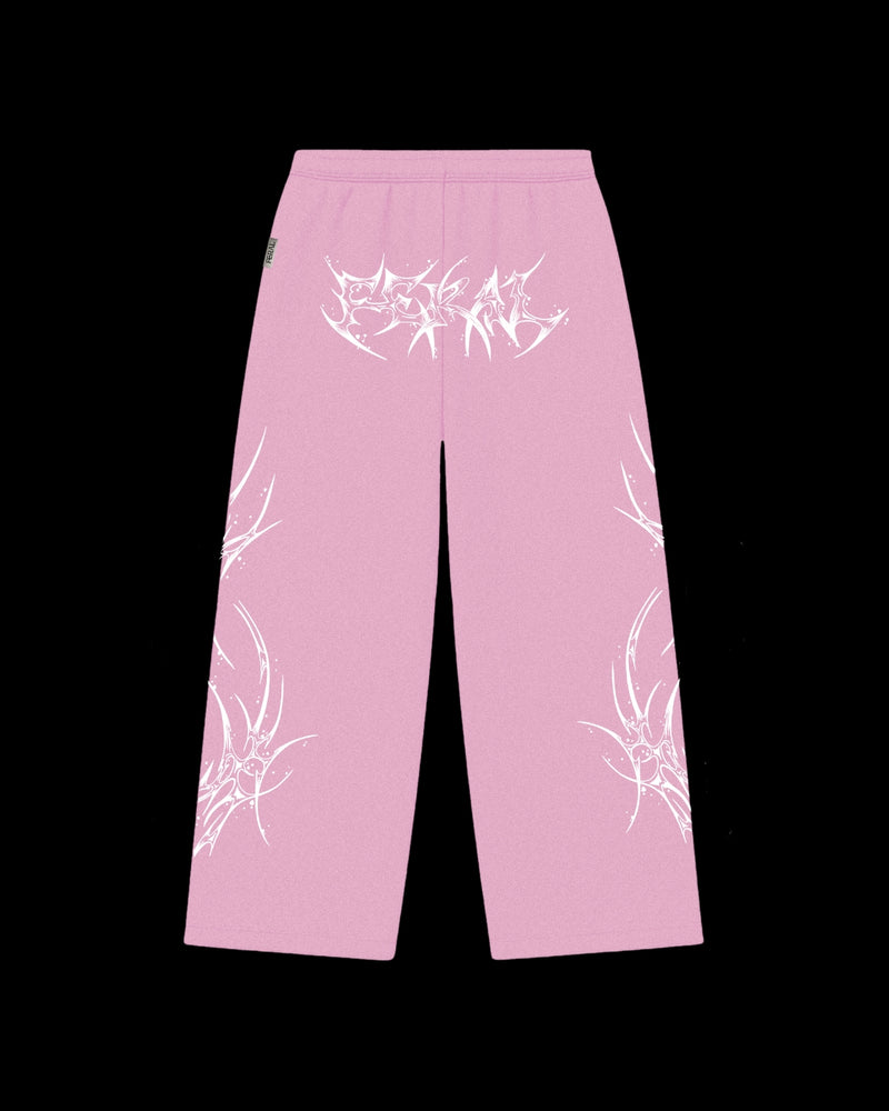 ROGUE WIDE-LEG SWEATPANTS BABY PINK