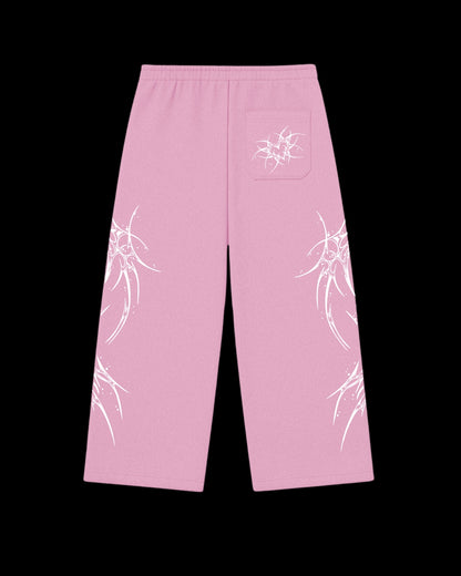 ROGUE WIDE-LEG SWEATPANTS BABY PINK