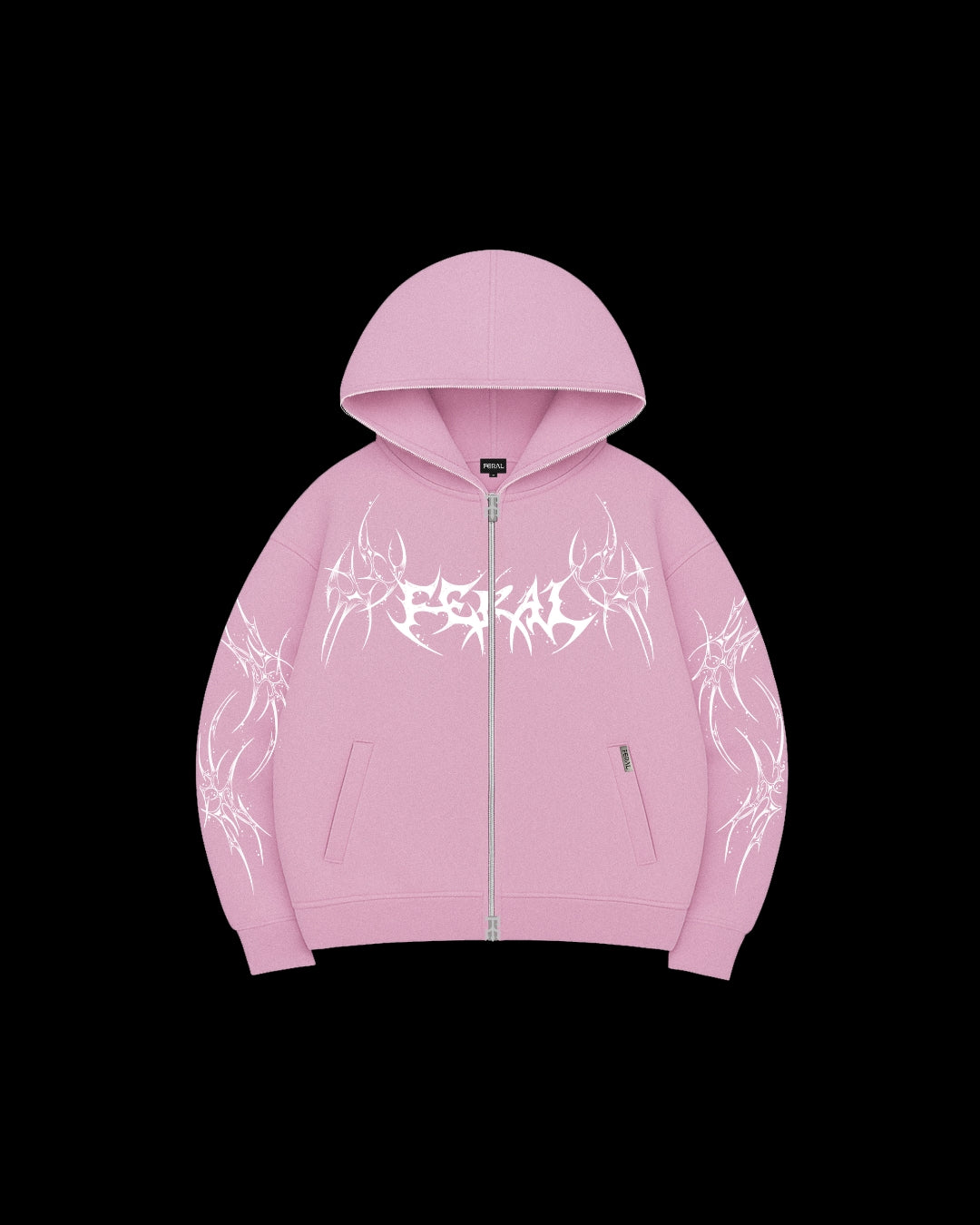 Rogue Zip Hoodie Baby Pink | Cyber Sigilism Tracksuit | FERAL