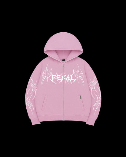 ROGUE ZIP HOODIE BABY PINK