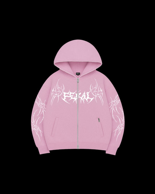 ROGUE ZIP HOODIE BABY PINK