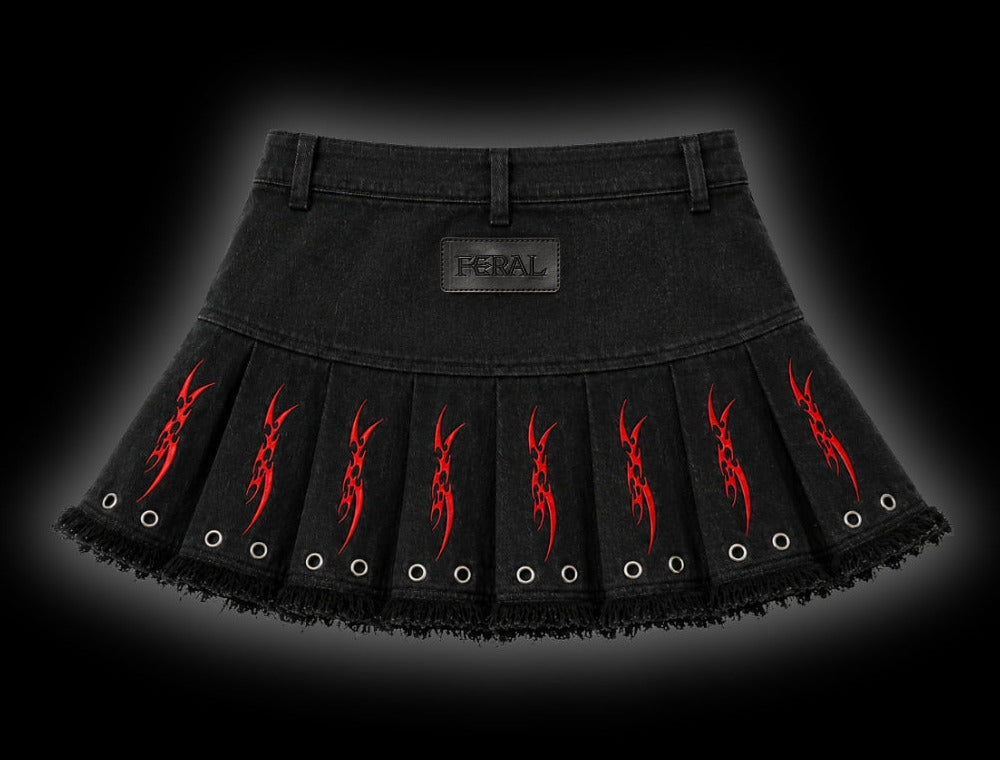 FERAL SIGILISM SKORT, back view.