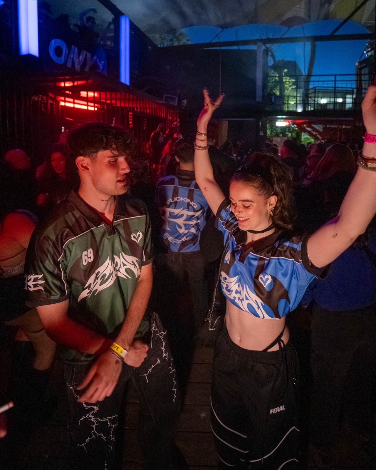 Feral jerseys under club neon